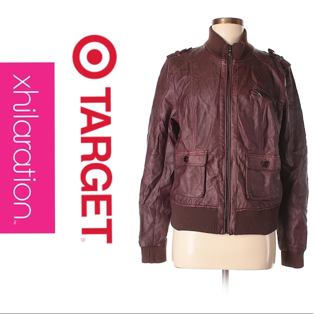 Brown Faux Leather Jacket